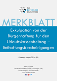 LBB-Merkblatt: Exkulpation von der Bürgenhaftung für den Urlaubskassenbeitrag